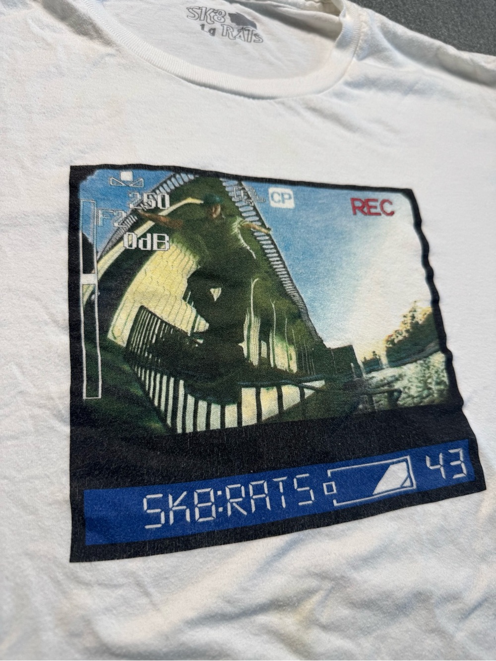 Sk8:Rats White Graphic Short Sleeve Tee
